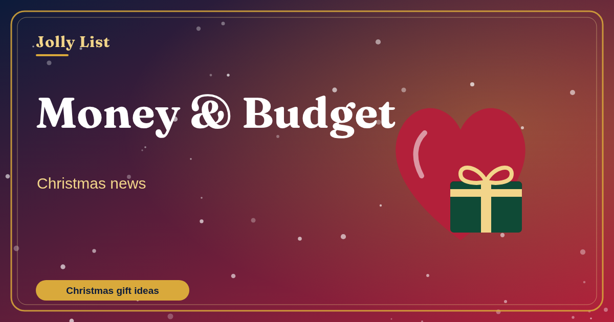 Notebook, calculator and gift tags laid out for planning a Christmas budget